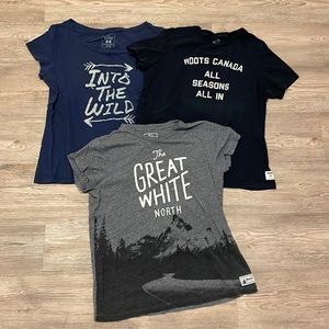 ROOTS Ladies L Cotton T-Shirt Bundle
